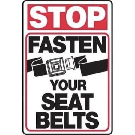 Accuform RAIL  MARKERS STOP FASTEN YOUR SEAT FRR604DP FRR604DP